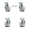Service Caster 6 Inch Semi Steel Caster Set with Roller Bearings 2 Swivel Lock 2 Rigid SCC SCC-30CS620-SSR-BSL-2-R-2 - alternate 1